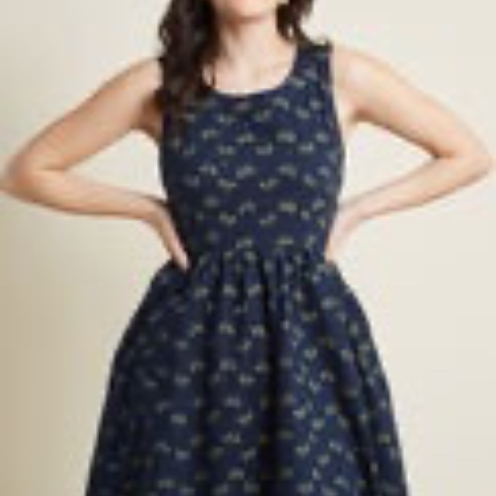 Mata Traders Adventure Unlocked Cotton A-Line Dres